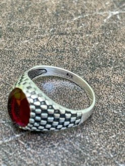 Mens Plain Real 925 Sterling Silver Ruby Red Stone Ring Pinky Or Signet Sz 7-13 21 Mens Plain Real 925 Sterling Silver Ruby Red Stone Ring Pinky Or Signet Sz 7-13 -Harlem Bling Shop harlembling mens plain real 925 sterling silver ruby red stone ring pinky or signet sz 7 13 21885.1664378545