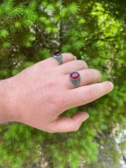 Mens Plain Real 925 Sterling Silver Ruby Red Stone Ring Pinky Or Signet Sz 7-13 20 Mens Plain Real 925 Sterling Silver Ruby Red Stone Ring Pinky Or Signet Sz 7-13 -Harlem Bling Shop harlembling mens plain real 925 sterling silver ruby red stone ring pinky or signet sz 7 13 45220.1664390357