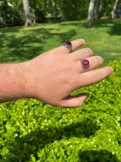 Mens Plain Real 925 Sterling Silver Ruby Red Stone Ring Pinky Or Signet Sz 7-13 25 Mens Plain Real 925 Sterling Silver Ruby Red Stone Ring Pinky Or Signet Sz 7-13 -Harlem Bling Shop harlembling mens plain real 925 sterling silver ruby red stone ring pinky or signet sz 7 13 89627.1664384309