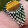 Mens Plain Real 925 Sterling Silver Tiger Eye Stone Ring Pinky 7 8 9 10 11 12 13 2 Mens Plain Real 925 Sterling Silver Tiger Eye Stone Ring Pinky 7 8 9 10 11 12 13 -Harlem Bling Shop harlembling mens plain real 925 sterling silver tiger eye stone ring pinky 7 8 9 10 11 12 13 33017.1664395164