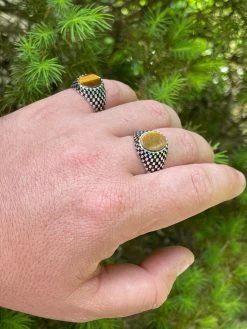 Mens Plain Real 925 Sterling Silver Tiger Eye Stone Ring Pinky 7 8 9 10 11 12 13 -Harlem Bling Shop harlembling mens plain real 925 sterling silver tiger eye stone ring pinky 7 8 9 10 11 12 13 38527.1664394945