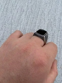 Mens Real 10k Gold & 925 Sterling Silver Black Onyx LARGE Ring Sz 7-13 ~16 Grams -Harlem Bling Shop harlembling mens real 10k gold and 925 sterling silver black onyx large ring sz 7 13 16 grams 26148.1664388173
