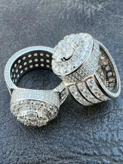 Mens Real 12ct MOISSANITE Ring Pass Diamond Test Iced Cluster Pinky RING Hip Hop -Harlem Bling Shop harlembling mens real 12ct moissanite ring pass diamond test iced cluster pinky ring hip hop 40962.1664356277