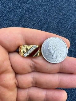 Mens Real 14K Gold Plated 925 Silver Nugget Red Ruby Iced CZ Ring Hip Hop Pinky -Harlem Bling Shop harlembling mens real 14k gold plated 925 silver nugget red ruby iced cz ring hip hop pinky 90574.1664300473