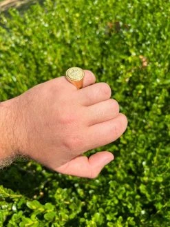 Mens Real 14K Gold Plated 925 Silver Sailor Navigational North Star Compass Ring -Harlem Bling Shop harlembling mens real 14k gold plated 925 silver sailor navigational north star compass ring 25617.1664543883