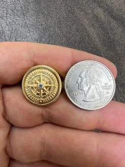 Mens Real 14K Gold Plated 925 Silver Sailor Navigational North Star Compass Ring -Harlem Bling Shop harlembling mens real 14k gold plated 925 silver sailor navigational north star compass ring 68748.1664543922