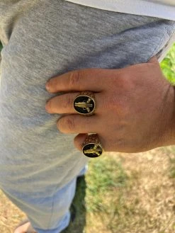 Mens Real 14K Gold Plated 925 Sterling Silver Double Guns Pistols Gangster Ring -Harlem Bling Shop harlembling mens real 14k gold plated 925 sterling silver double guns pistols gangster ring 39031.1664543946