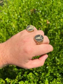 Mens Real 14K Gold Plated 925 Sterling Silver Double Guns Pistols Gangster Ring -Harlem Bling Shop harlembling mens real 14k gold plated 925 sterling silver double guns pistols gangster ring 54361.1664543956