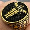 Mens Real 14K Gold Plated 925 Sterling Silver Double Guns Pistols Gangster Ring -Harlem Bling Shop harlembling mens real 14k gold plated 925 sterling silver double guns pistols gangster ring 71669.1664543936