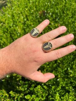 Mens Real 14K Gold Plated 925 Sterling Silver Double Guns Pistols Gangster Ring -Harlem Bling Shop harlembling mens real 14k gold plated 925 sterling silver double guns pistols gangster ring 74292.1664543872