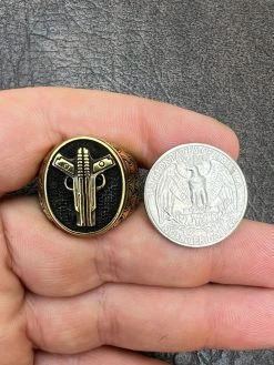 Mens Real 14K Gold Plated 925 Sterling Silver Double Guns Pistols Gangster Ring -Harlem Bling Shop harlembling mens real 14k gold plated 925 sterling silver double guns pistols gangster ring 86186.1664543966