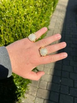 Mens Real 14k Gold Vermeil 925 Sterling Silver Ice Diamond Ring Hip Hop Pinky 20 Mens Real 14k Gold Vermeil 925 Sterling Silver Ice Diamond Ring Hip Hop Pinky -Harlem Bling Shop harlembling mens real 14k gold vermeil 925 sterling silver ice diamond ring hip hop pinky 36681.1664362601