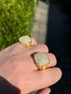 Mens Real 14k Gold Vermeil 925 Sterling Silver Ice Diamond Ring Hip Hop Pinky 15 Mens Real 14k Gold Vermeil 925 Sterling Silver Ice Diamond Ring Hip Hop Pinky -Harlem Bling Shop harlembling mens real 14k gold vermeil 925 sterling silver ice diamond ring hip hop pinky 96378.1664358174