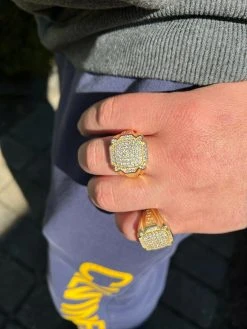 Mens Real 14k Gold Vermeil 925 Sterling Silver Ice Diamond Ring Hip Hop Pinky 18 Mens Real 14k Gold Vermeil 925 Sterling Silver Ice Diamond Ring Hip Hop Pinky -Harlem Bling Shop harlembling mens real 14k gold vermeil 925 sterling silver ice diamond ring hip hop pinky 99410.1664357376