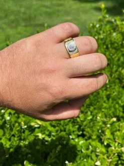 Men's Real 14K Gold Vermeil Moissanite Ring Passes Diamond Tester Iced Pinky Out 20 Men's Real 14K Gold Vermeil Moissanite Ring Passes Diamond Tester Iced Pinky Out -Harlem Bling Shop harlembling mens real 14k gold vermeil moissanite ring passes diamond tester iced pinky out 27910.1664399469