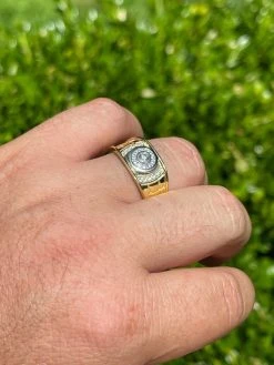 Men's Real 14K Gold Vermeil Moissanite Ring Passes Diamond Tester Iced Pinky Out 23 Men's Real 14K Gold Vermeil Moissanite Ring Passes Diamond Tester Iced Pinky Out -Harlem Bling Shop harlembling mens real 14k gold vermeil moissanite ring passes diamond tester iced pinky out 35376.1664383851