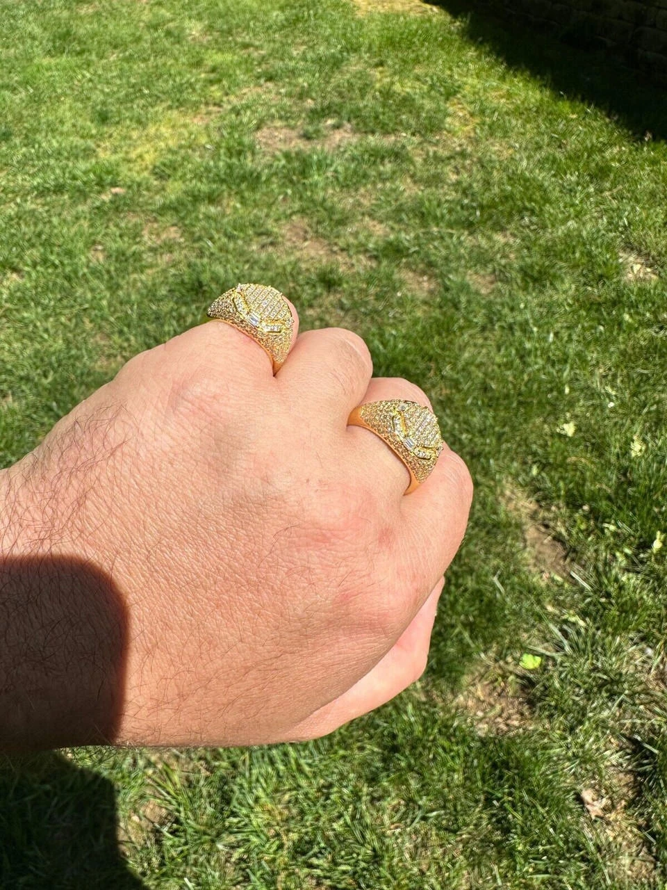 Men's Real 925 Silver 14k Gold Plated MOISSANITE Baguette Pinky RING Hip Hop Ice 20 Men's Real 925 Silver 14k Gold Plated MOISSANITE Baguette Pinky RING Hip Hop Ice - Image 18