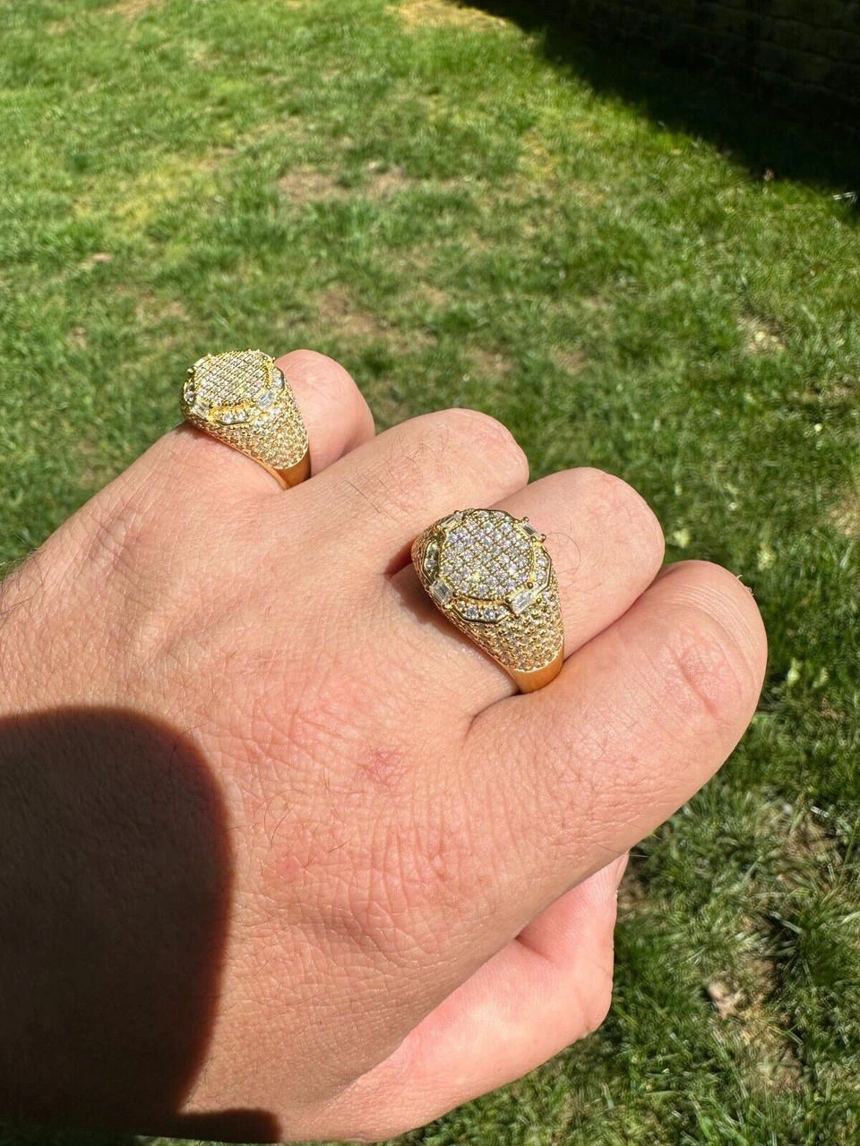 Men's Real 925 Silver 14k Gold Plated MOISSANITE Baguette Pinky RING Hip Hop Ice 18 Men's Real 925 Silver 14k Gold Plated MOISSANITE Baguette Pinky RING Hip Hop Ice - Image 16