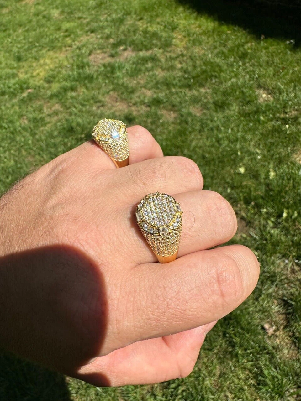 Men's Real 925 Silver 14k Gold Plated MOISSANITE Baguette Pinky RING Hip Hop Ice 22 Men's Real 925 Silver 14k Gold Plated MOISSANITE Baguette Pinky RING Hip Hop Ice - Image 20