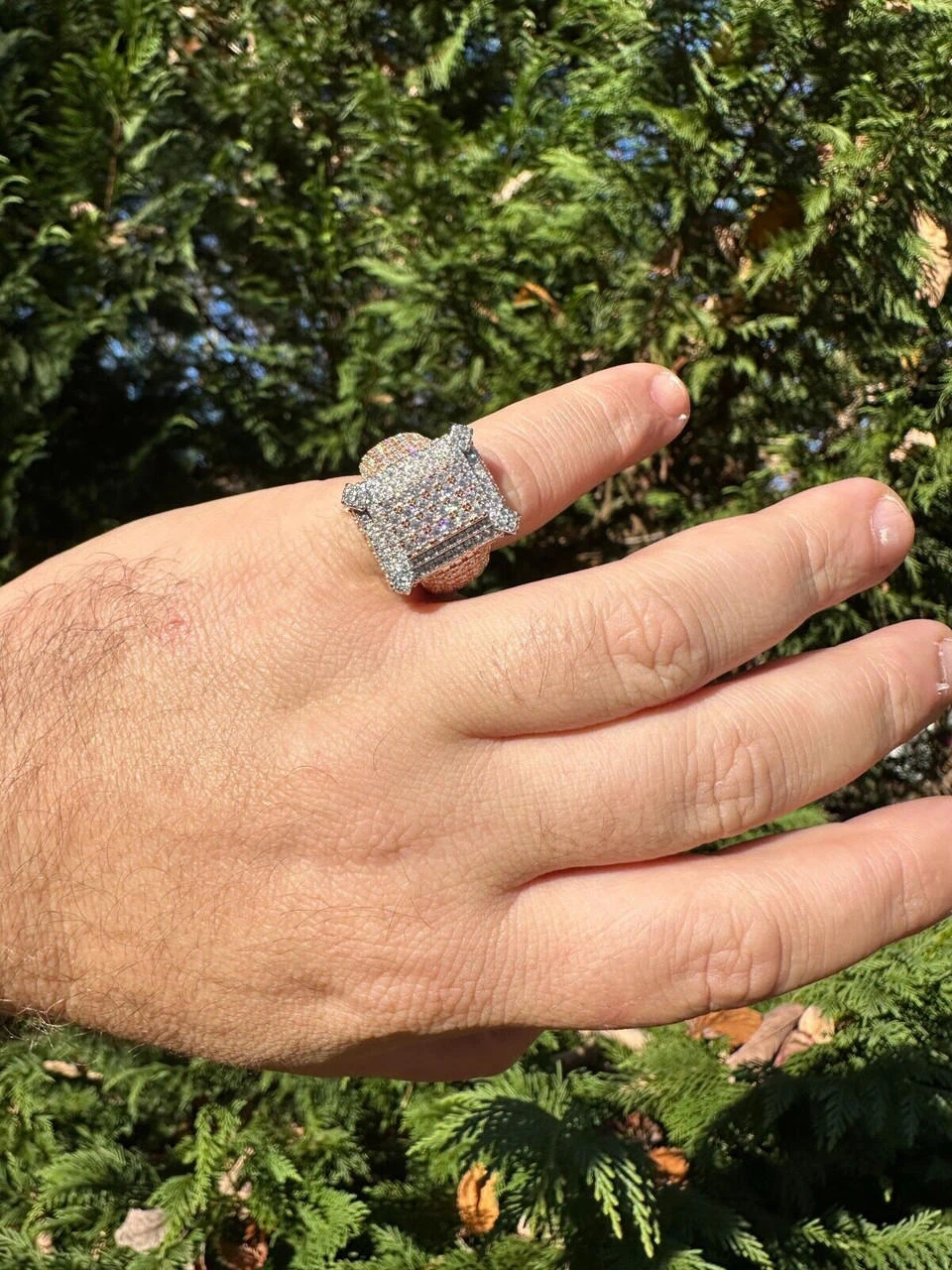 Men's Real 925 Silver 14k Rose Gold Plated MOISSANITE Large 3D Iced Hip Hop Ring 22 Men's Real 925 Silver 14k Rose Gold Plated MOISSANITE Large 3D Iced Hip Hop Ring - Image 20