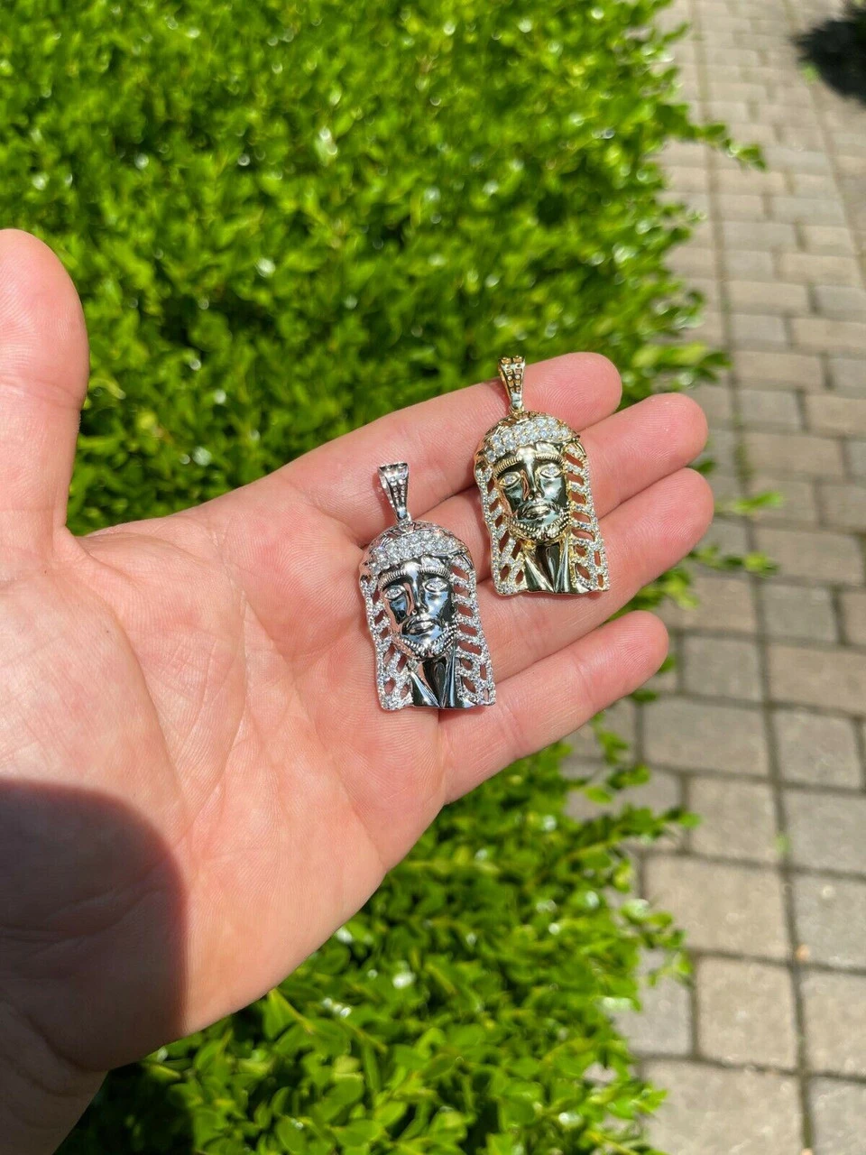 Mens Real 925 Silver & Gold Iced Jesus Piece Necklace Hip Hop MOISSANITE Pendant 9 Mens Real 925 Silver & Gold Iced Jesus Piece Necklace Hip Hop MOISSANITE Pendant - Image 7