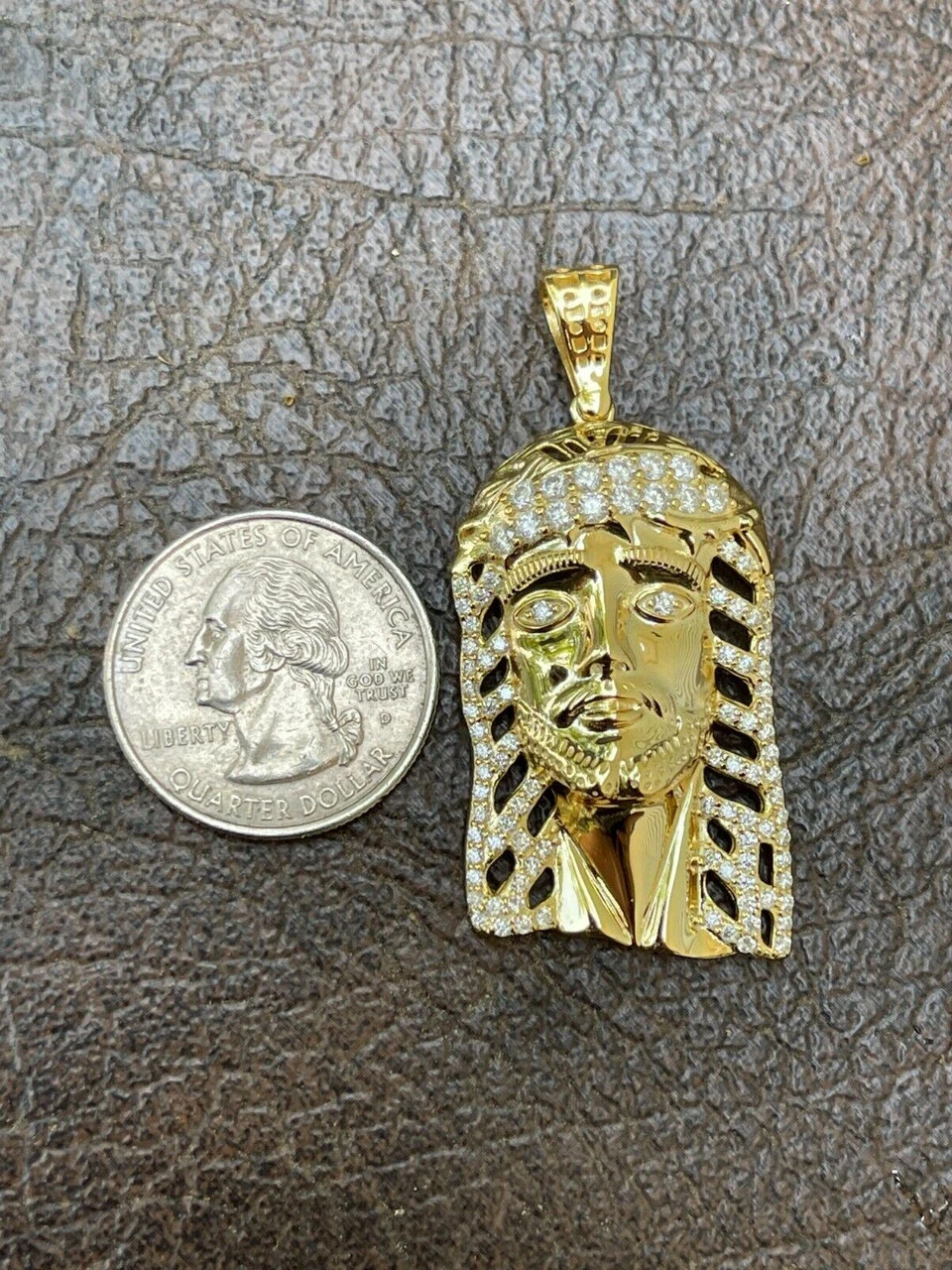 Mens Real 925 Silver & Gold Iced Jesus Piece Necklace Hip Hop MOISSANITE Pendant 5 Mens Real 925 Silver & Gold Iced Jesus Piece Necklace Hip Hop MOISSANITE Pendant - Image 3