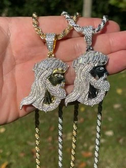 Men's Real 925 Silver / Gold Jesus Piece Iced Hip Hop Necklace Baguette Diamond 20 Men's Real 925 Silver / Gold Jesus Piece Iced Hip Hop Necklace Baguette Diamond -Harlem Bling Shop harlembling mens real 925 silver gold jesus piece iced hip hop necklace baguette diamond 58953.1664382236