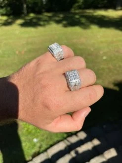 Mens Real 925 Silver Ring Iced Baguette Diamond Pinky Hip Hop Size 6 7 8 9 10 11 -Harlem Bling Shop harlembling mens real 925 silver ring iced baguette diamond pinky hip hop size 6 7 8 9 10 11 35302.1664389230