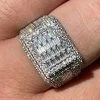 Mens Real 925 Silver Ring Iced Baguette Diamond Pinky Hip Hop Size 6 7 8 9 10 11 -Harlem Bling Shop harlembling mens real 925 silver ring iced baguette diamond pinky hip hop size 6 7 8 9 10 11 68048.1664394380