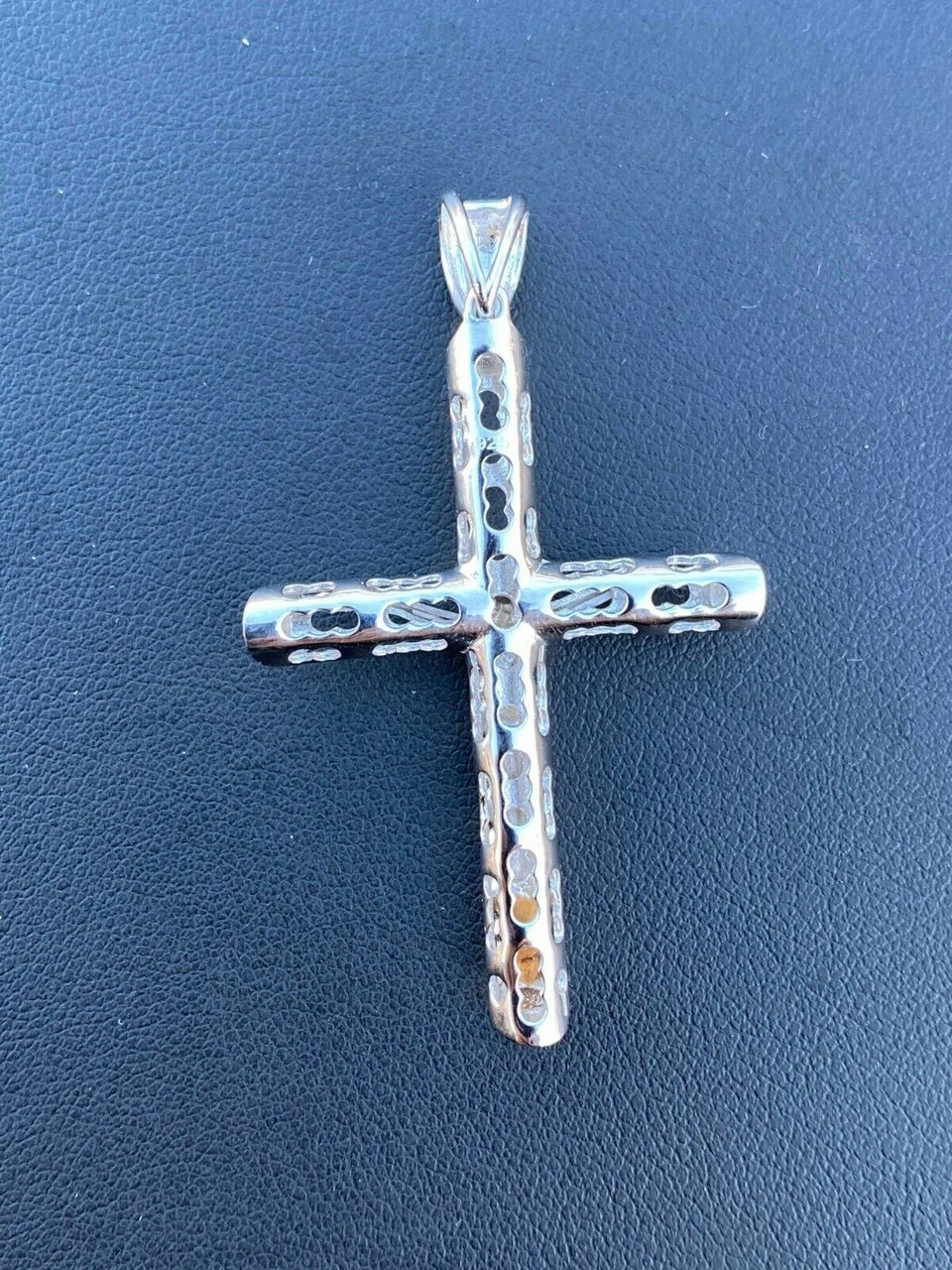 Men's Real 925 Sterling Silver Cross Pendant Necklace 2" Jesus On Crucifix Piece 8 Men's Real 925 Sterling Silver Cross Pendant Necklace 2" Jesus On Crucifix Piece - Image 6