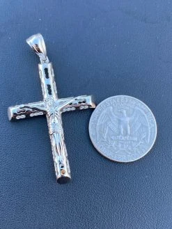 Men's Real 925 Sterling Silver Cross Pendant Necklace 2" Jesus On Crucifix Piece 25 Men's Real 925 Sterling Silver Cross Pendant Necklace 2" Jesus On Crucifix Piece -Harlem Bling Shop harlembling mens real 925 sterling silver cross pendant necklace 2 jesus on crucifix piece 10832.1664381215