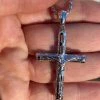 Men's Real 925 Sterling Silver Cross Pendant Necklace 2" Jesus On Crucifix Piece 2 Men's Real 925 Sterling Silver Cross Pendant Necklace 2" Jesus On Crucifix Piece -Harlem Bling Shop harlembling mens real 925 sterling silver cross pendant necklace 2 jesus on crucifix piece 50543.1664379629