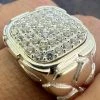 Mens Real 925 Sterling Silver Iced CZ Nugget Ring Hip Hop Size 7 8 9 10 11 12 13 -Harlem Bling Shop harlembling mens real 925 sterling silver iced cz nugget ring hip hop size 7 8 9 10 11 12 13 65843.1664302377