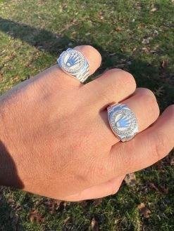 Mens Real 925 Sterling Silver Iced Out Rolex Crown Watch Ring -Harlem Bling Shop harlembling mens real 925 sterling silver iced out rolex crown watch ring 50562.1672764889