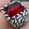 Mens Real 925 Sterling Silver Iced Simulated Big Red Ruby Nugget Hip Hop Ring 2 Mens Real 925 Sterling Silver Iced Simulated Big Red Ruby Nugget Hip Hop Ring -Harlem Bling Shop harlembling mens real 925 sterling silver iced simulated big red ruby nugget hip hop ring 21135.1672851605