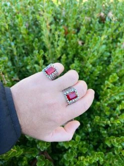 Mens Real 925 Sterling Silver Iced Simulated Big Red Ruby Nugget Hip Hop Ring 30 Mens Real 925 Sterling Silver Iced Simulated Big Red Ruby Nugget Hip Hop Ring -Harlem Bling Shop harlembling mens real 925 sterling silver iced simulated big red ruby nugget hip hop ring 33842.1672851591