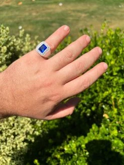 Men's Real 925 Sterling Silver Iced Simulated Blue Sapphire & CZ Hip Hop Ring 21 Men's Real 925 Sterling Silver Iced Simulated Blue Sapphire & CZ Hip Hop Ring -Harlem Bling Shop harlembling mens real 925 sterling silver iced simulated blue sapphire and cz hip hop ring 33700.1664302108