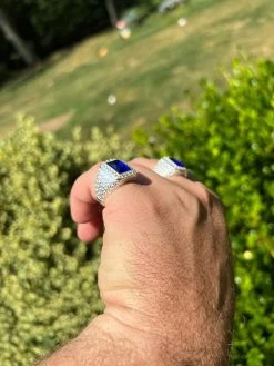 Men's Real 925 Sterling Silver Iced Simulated Blue Sapphire & CZ Hip Hop Ring 20 Men's Real 925 Sterling Silver Iced Simulated Blue Sapphire & CZ Hip Hop Ring -Harlem Bling Shop harlembling mens real 925 sterling silver iced simulated blue sapphire and cz hip hop ring 93886.1664300441