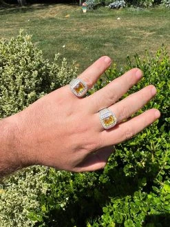 Mens Real 925 Sterling Silver Iced Simulated Yellow Canary Diamond Hip Hop Ring 21 Mens Real 925 Sterling Silver Iced Simulated Yellow Canary Diamond Hip Hop Ring -Harlem Bling Shop harlembling mens real 925 sterling silver iced simulated yellow canary diamond hip hop ring 80153.1664302820