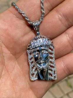 Men's Real 925 Sterling Silver Jesus Piece Necklace 1x1.5" Iced Hip Hop Pendant 20 Men's Real 925 Sterling Silver Jesus Piece Necklace 1x1.5" Iced Hip Hop Pendant -Harlem Bling Shop harlembling mens real 925 sterling silver jesus piece necklace 1x1.5 iced hip hop pendant 17324.1664372755