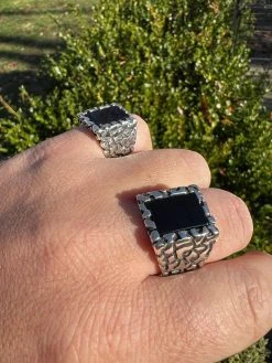 Mens Real 925 Sterling Silver Natural Black Onyx Gemstone Nugget Hip Hop Ring 30 Mens Real 925 Sterling Silver Natural Black Onyx Gemstone Nugget Hip Hop Ring -Harlem Bling Shop harlembling mens real 925 sterling silver natural black onyx gemstone nugget hip hop ring 10431.1672851669