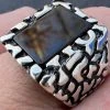 Mens Real 925 Sterling Silver Natural Black Onyx Gemstone Nugget Hip Hop Ring 2 Mens Real 925 Sterling Silver Natural Black Onyx Gemstone Nugget Hip Hop Ring -Harlem Bling Shop harlembling mens real 925 sterling silver natural black onyx gemstone nugget hip hop ring 10698.1672851597