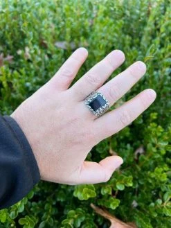 Mens Real 925 Sterling Silver Natural Black Onyx Gemstone Nugget Hip Hop Ring 38 Mens Real 925 Sterling Silver Natural Black Onyx Gemstone Nugget Hip Hop Ring -Harlem Bling Shop harlembling mens real 925 sterling silver natural black onyx gemstone nugget hip hop ring 18511.1672851657