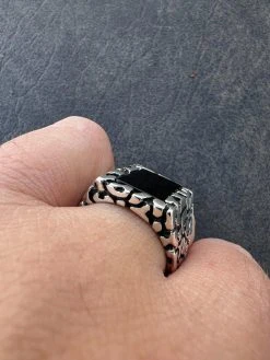Mens Real 925 Sterling Silver Natural Black Onyx Gemstone Nugget Hip Hop Ring 24 Mens Real 925 Sterling Silver Natural Black Onyx Gemstone Nugget Hip Hop Ring -Harlem Bling Shop harlembling mens real 925 sterling silver natural black onyx gemstone nugget hip hop ring 31615.1672851690