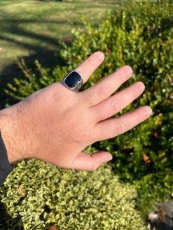 Mens Real 925 Sterling Silver Natural Black Onyx Gemstone W. Horse Design Ring 25 Mens Real 925 Sterling Silver Natural Black Onyx Gemstone W. Horse Design Ring -Harlem Bling Shop harlembling mens real 925 sterling silver natural black onyx gemstone w horse design ring 52758.1672851599
