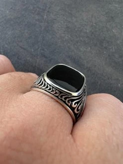 Mens Real 925 Sterling Silver Natural Black Onyx Gemstone W. Horse Design Ring 30 Mens Real 925 Sterling Silver Natural Black Onyx Gemstone W. Horse Design Ring -Harlem Bling Shop harlembling mens real 925 sterling silver natural black onyx gemstone w horse design ring 75963.1672851532