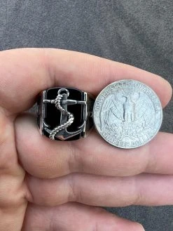 Mens Real 925 Sterling Silver Natural Black Onyx W. Anchor Sailor Maritime Ring 20 Mens Real 925 Sterling Silver Natural Black Onyx W. Anchor Sailor Maritime Ring -Harlem Bling Shop harlembling mens real 925 sterling silver natural black onyx w anchor sailor maritime ring 83386.1672851723