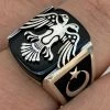 Mens Real 925 Sterling Silver Ring Albanian Double Headed Eagle Islamic Crescent 1 Mens Real 925 Sterling Silver Ring Albanian Double Headed Eagle Islamic Crescent -Harlem Bling Shop harlembling mens real 925 sterling silver ring albanian double headed eagle islamic crescent 22477.1664384059