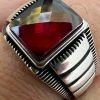 Mens Real 925 Sterling Silver Simulated Ruby Red CZ Gem Stone Pinky Ring Sz 7-13 -Harlem Bling Shop harlembling mens real 925 sterling silver simulated ruby red cz gem stone pinky ring sz 7 13 60536.1664302163