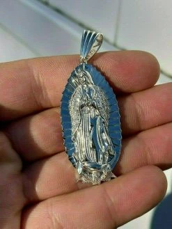 Men's Real 925 Sterling Silver - Virgin Mary Guadalupe Necklace Nuestra Senora 29 Men's Real 925 Sterling Silver - Virgin Mary Guadalupe Necklace Nuestra Senora -Harlem Bling Shop harlembling mens real 925 sterling silver virgin mary guadalupe necklace nuestra senora 02704.1664371578